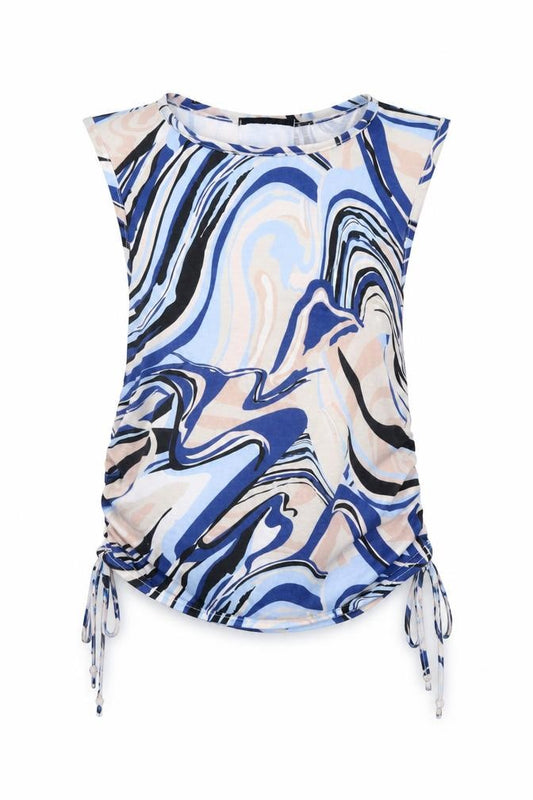 PRETTYLITTLETHING Womens Multicoloured Geometric  Basic T-Shirt Size 4