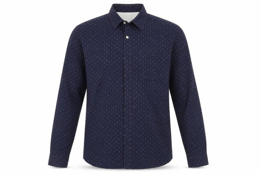 Debenhams Mens Blue Geometric   Button-Up Size L