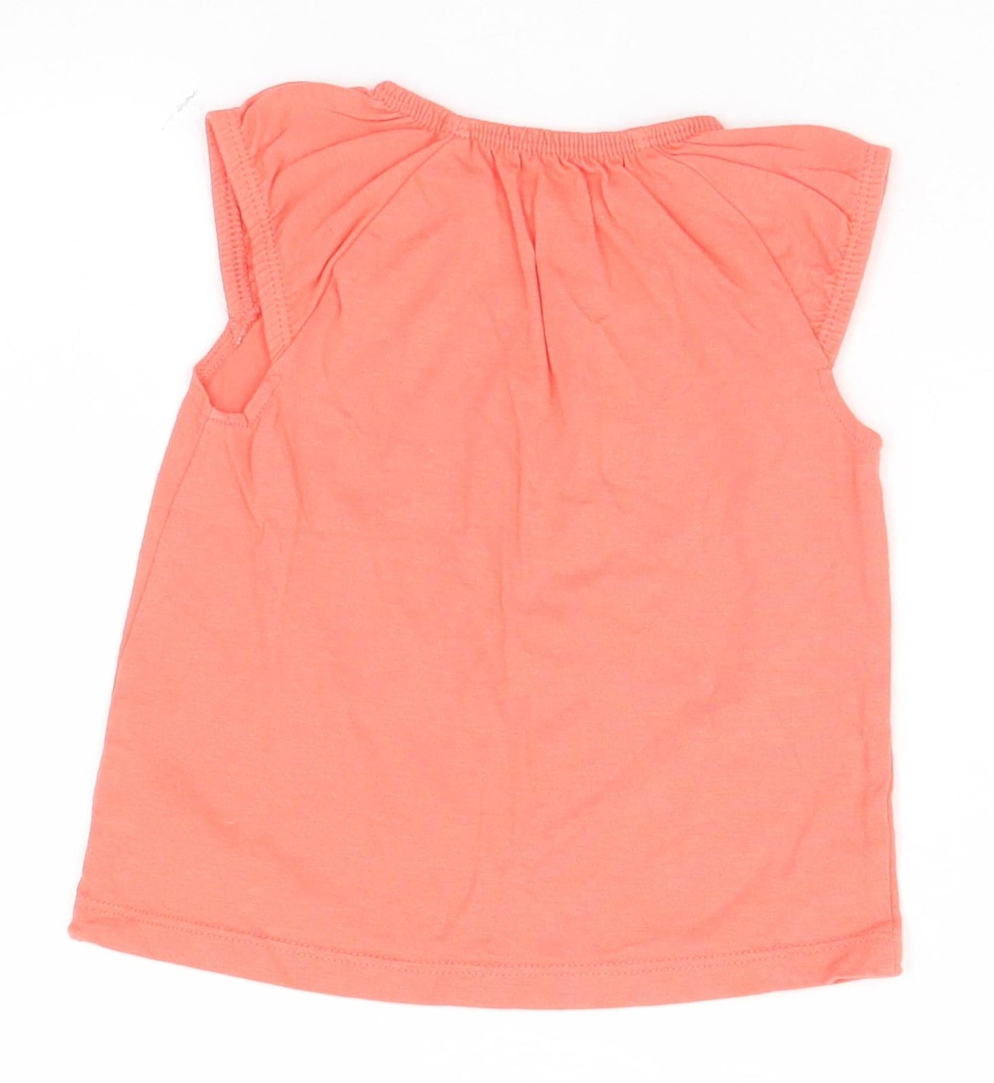 Nutmeg Baby Orange   Basic T-Shirt Size 6-9 Months  - Animals