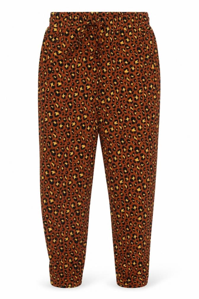 Primark Womens Orange Animal Print  Sweatpants Trousers Size 8 L26 in