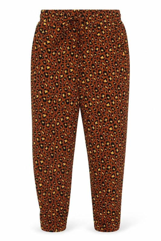 Primark Womens Orange Animal Print  Sweatpants Trousers Size 8 L26 in