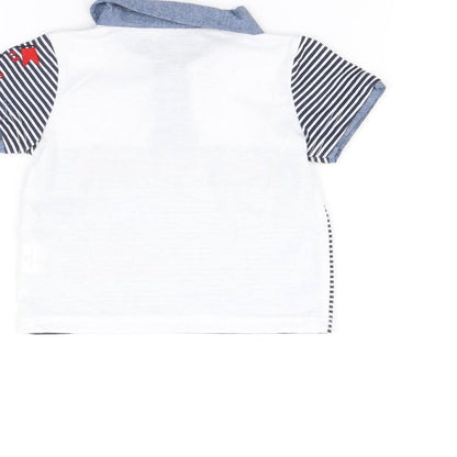 Brand and care label for Lee Cooper Baby White Basic T-Shirt, size 12, Months