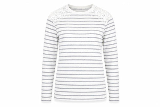 Next Womens Grey Striped  Pullover Jumper Size 14