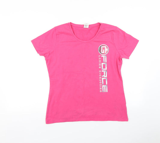 Fruit of the Loom Womens Pink   Basic T-Shirt Size L