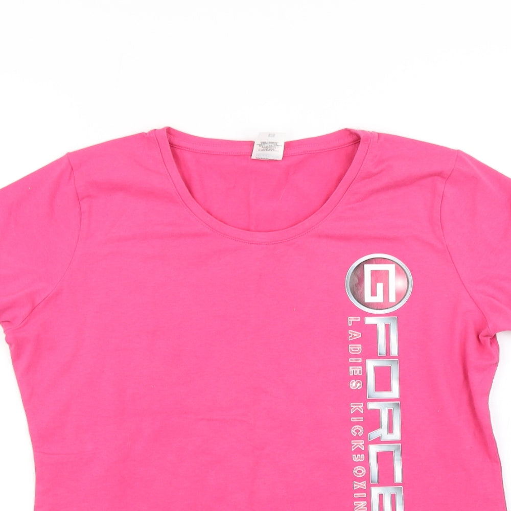 Fruit of the Loom Womens Pink   Basic T-Shirt Size L