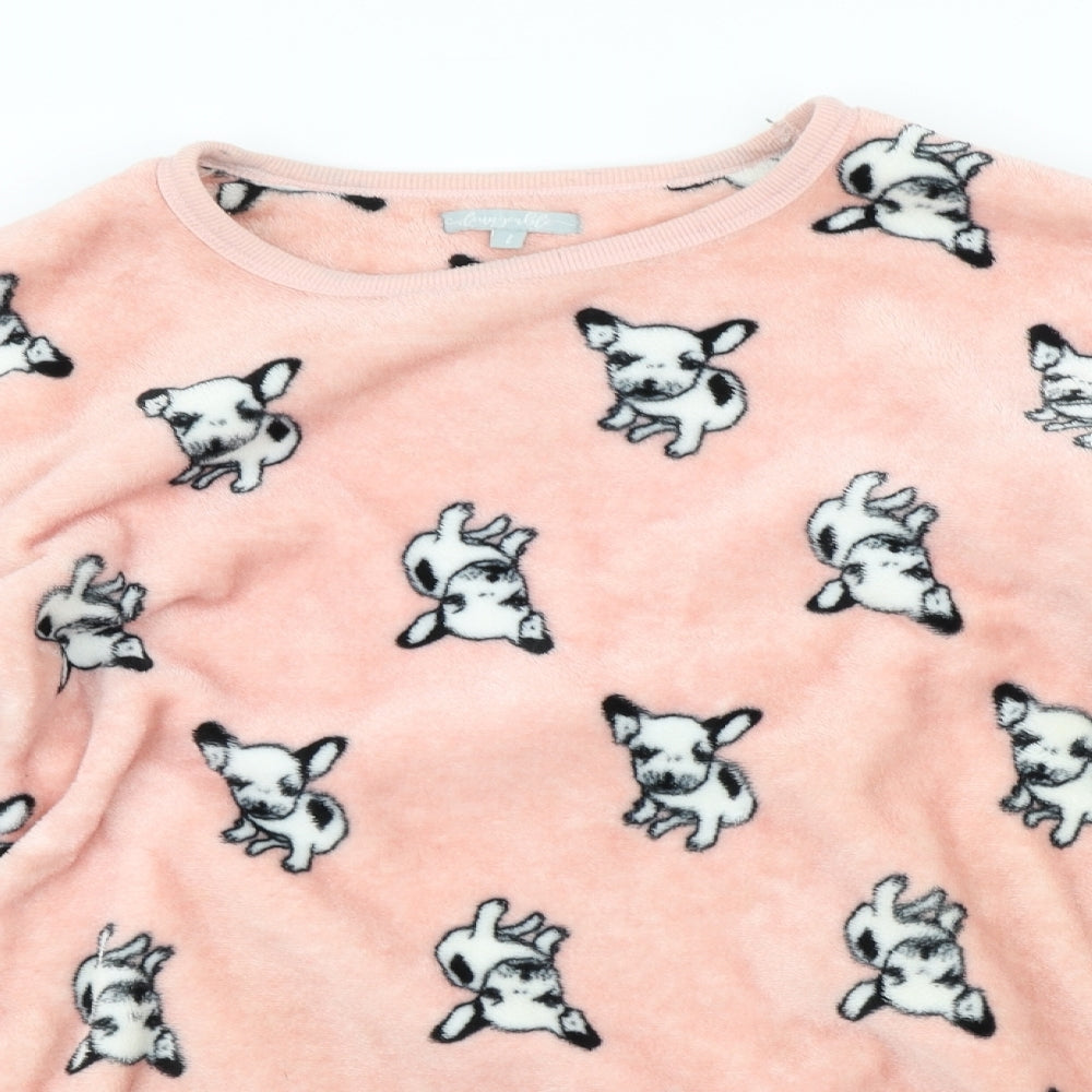 Loungeable Womens Pink    Pyjama Top Size L  - Pig print