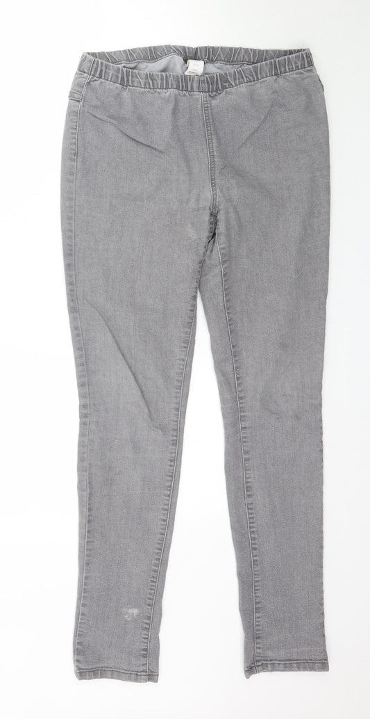 Pieces Womens Grey  Denim Jegging Jeans Size L L32 in