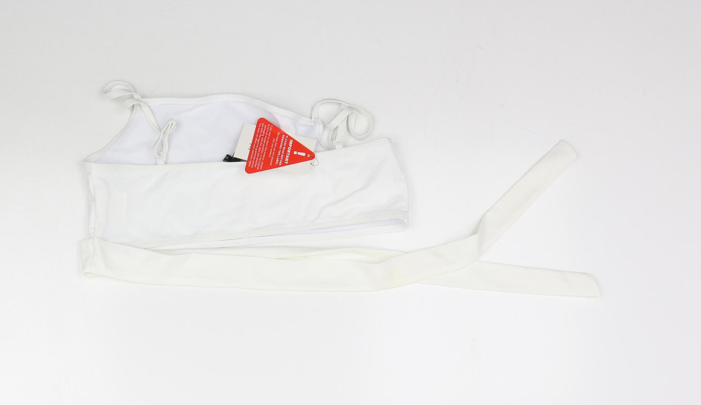 In the Style Womens White   Cropped Tank Size 14