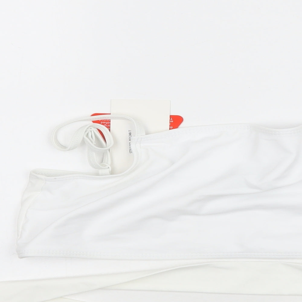 In the Style Womens White   Cropped Tank Size 14