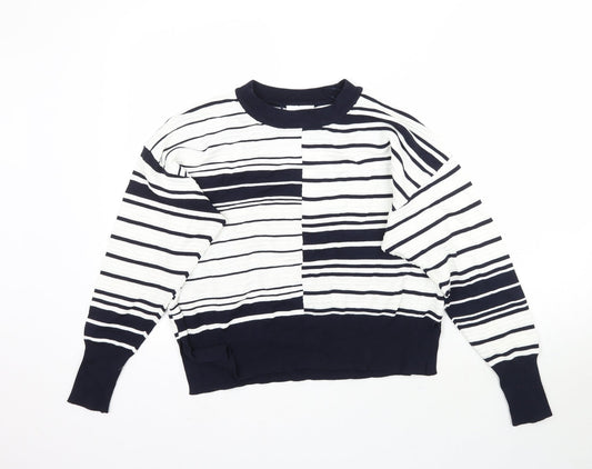 Topshop Womens Multicoloured Striped Knit Pullover Jumper Size 12