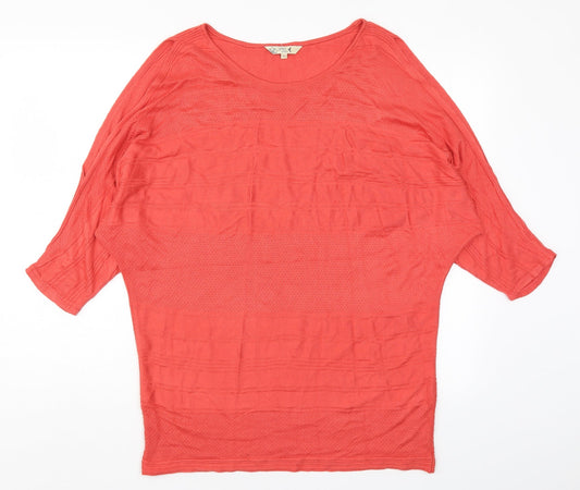 M&Co Womens Red  Knit Pullover Jumper Size 14