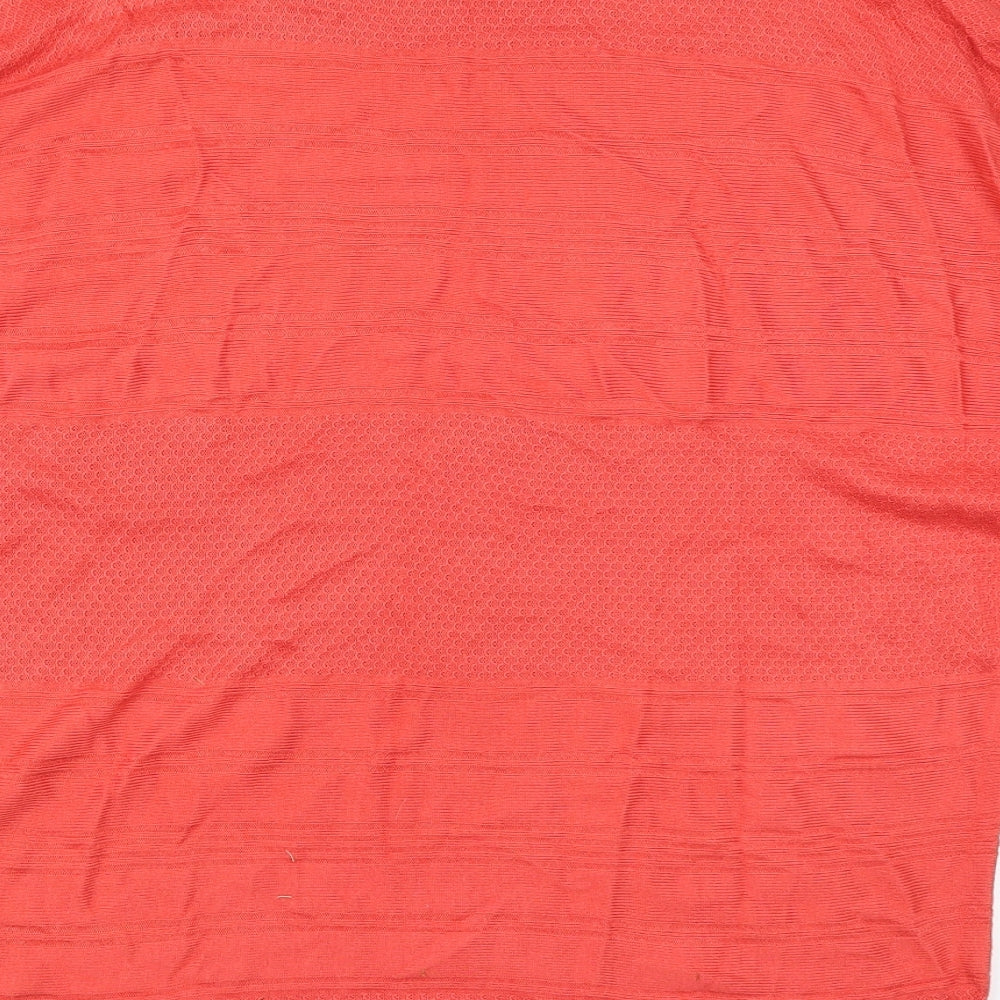 M&Co Womens Red  Knit Pullover Jumper Size 14