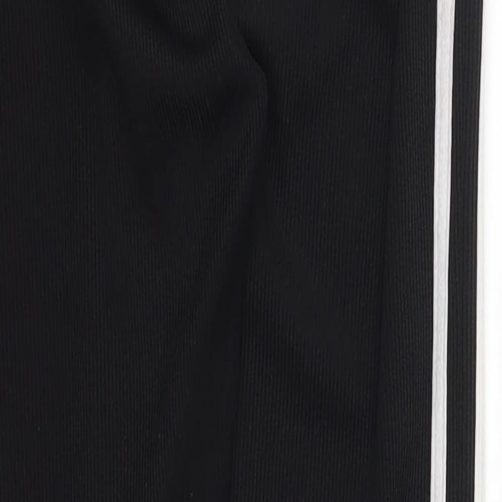 Boohoo Womens Black Striped  Carrot Trousers Size 8 L27 in