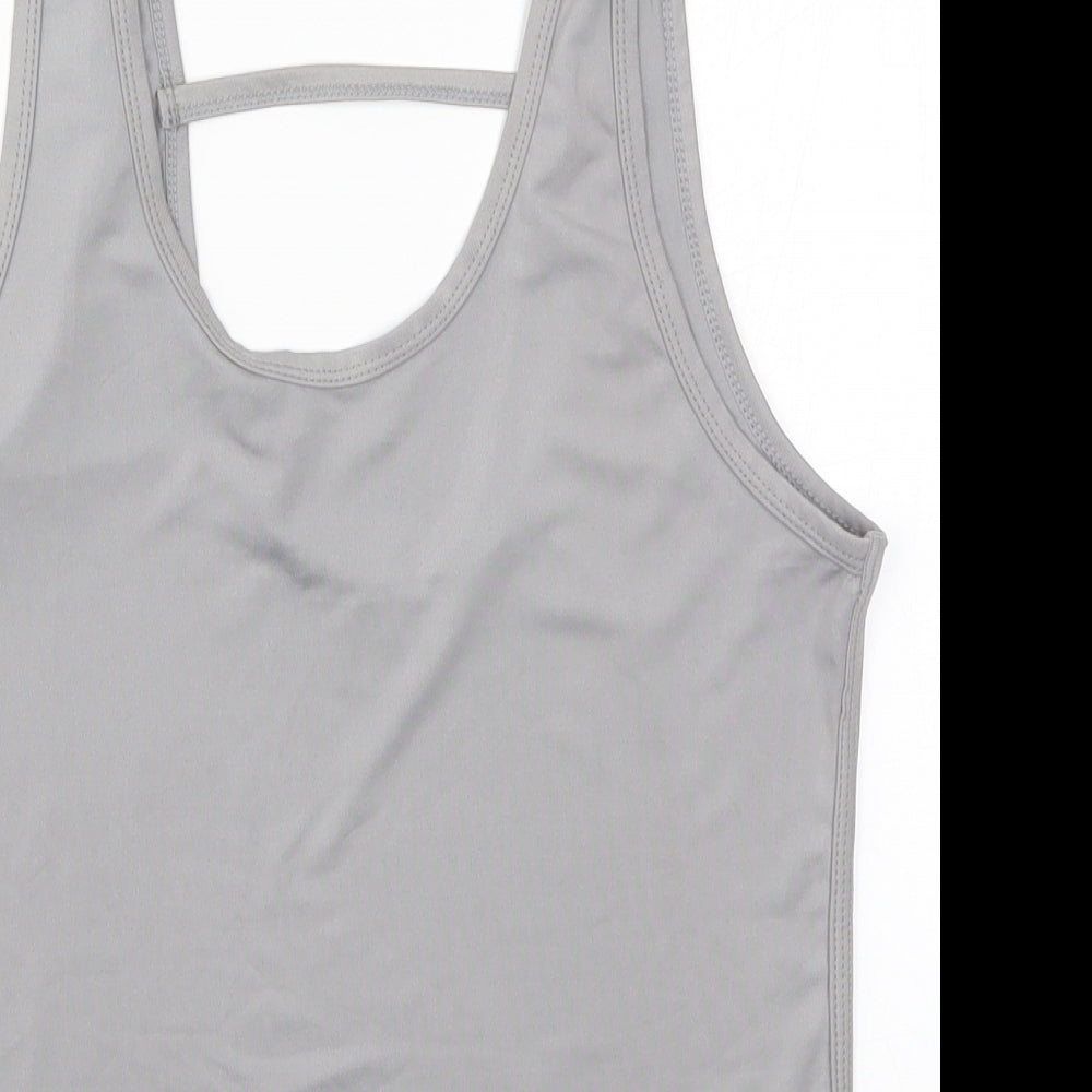 Race at Your Pace Womens Grey   Basic Tank Size S