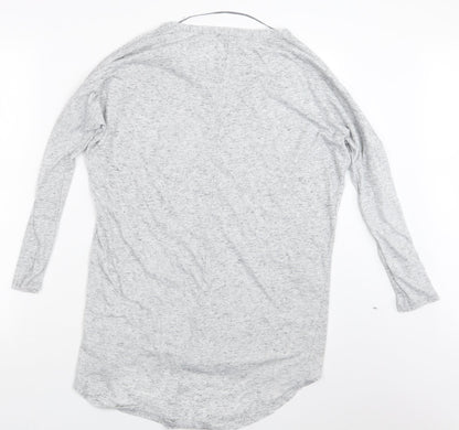 Back view of Atmosphere women’s grey basic t-shirt, size UK 6