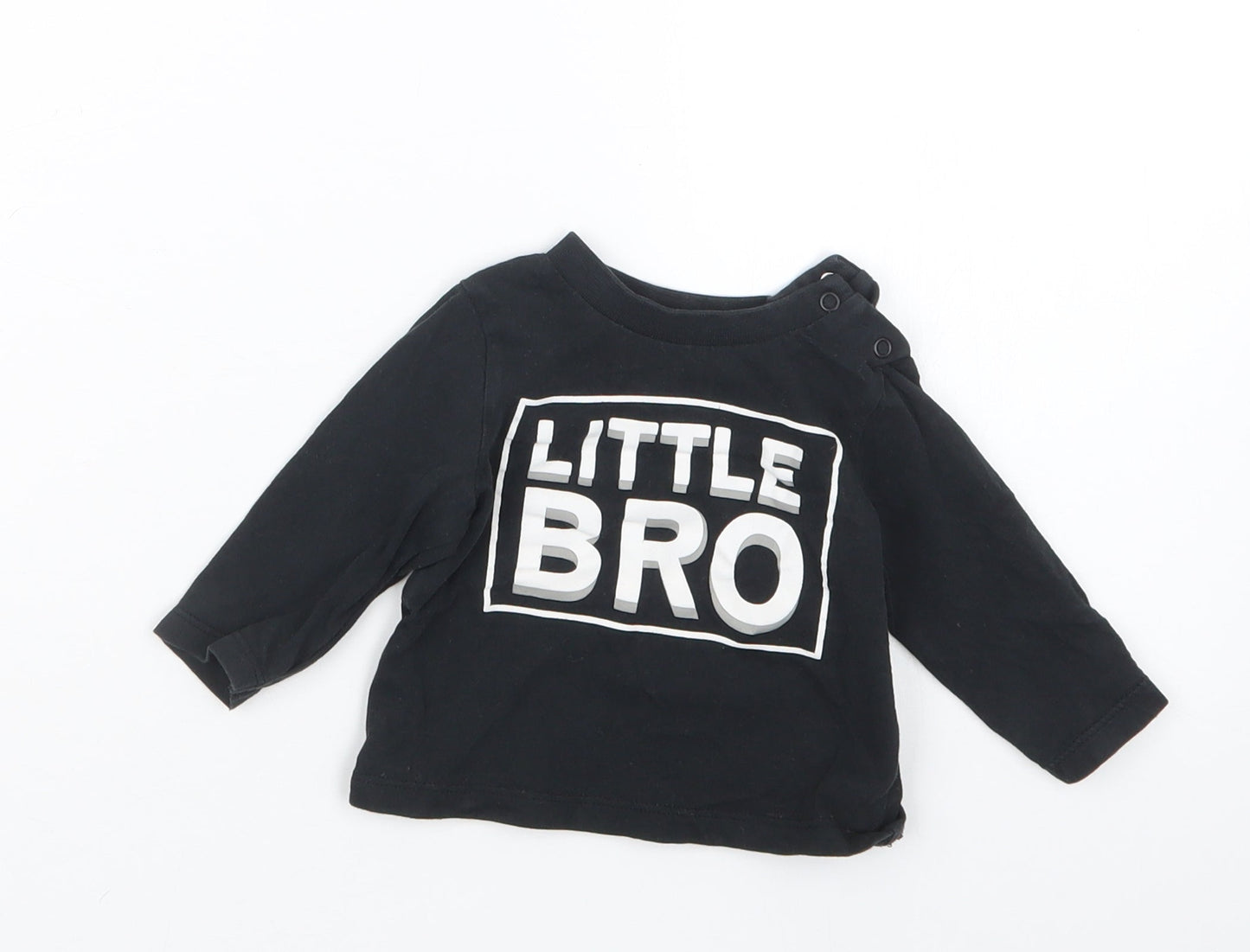 Nutmeg Boys Black   Basic T-Shirt Size 0-3 Months