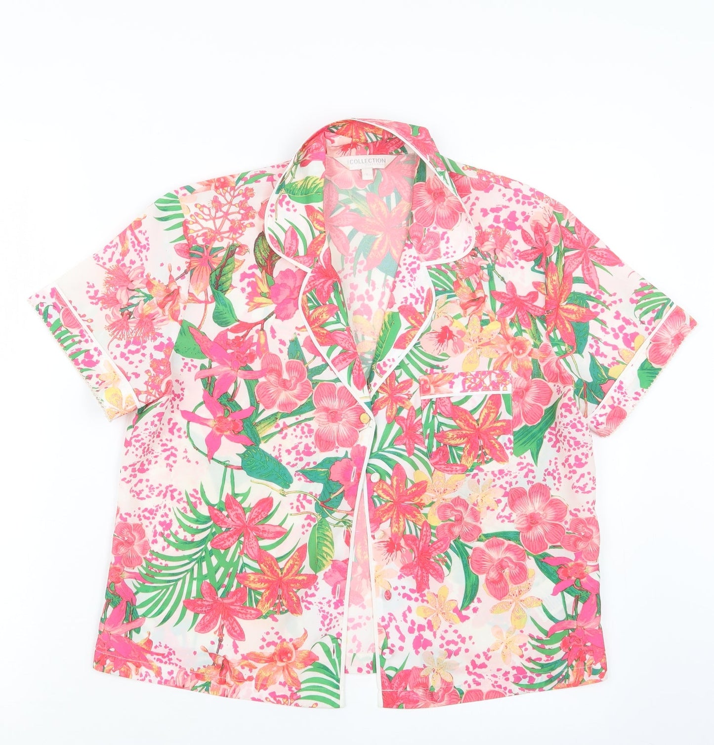 Debenhams Womens Pink Floral  Top Pyjama Set Size 6