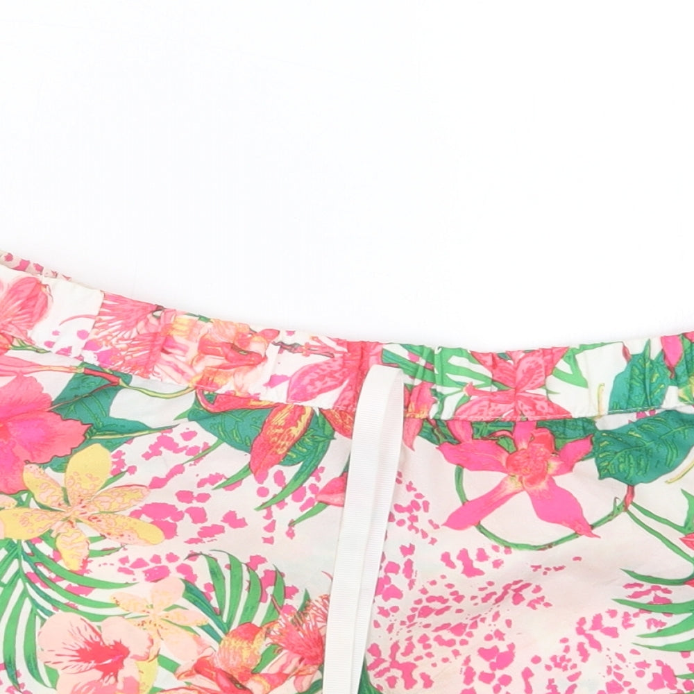 Debenhams Womens Pink Floral  Capri Pyjama Set Size 6