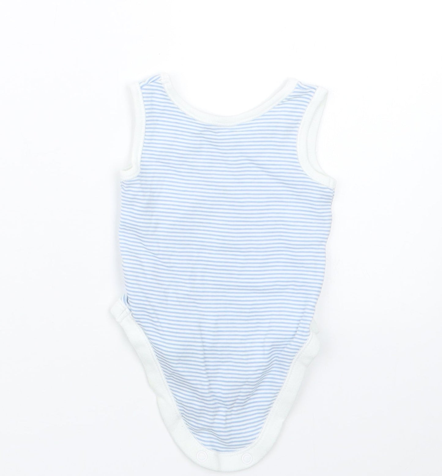 Nutmeg Boys Blue Striped  Babygrow One-Piece Size Newborn