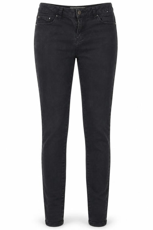 Denim Co. Womens Black  Denim Straight Jeans Size 12 L30.5 in
