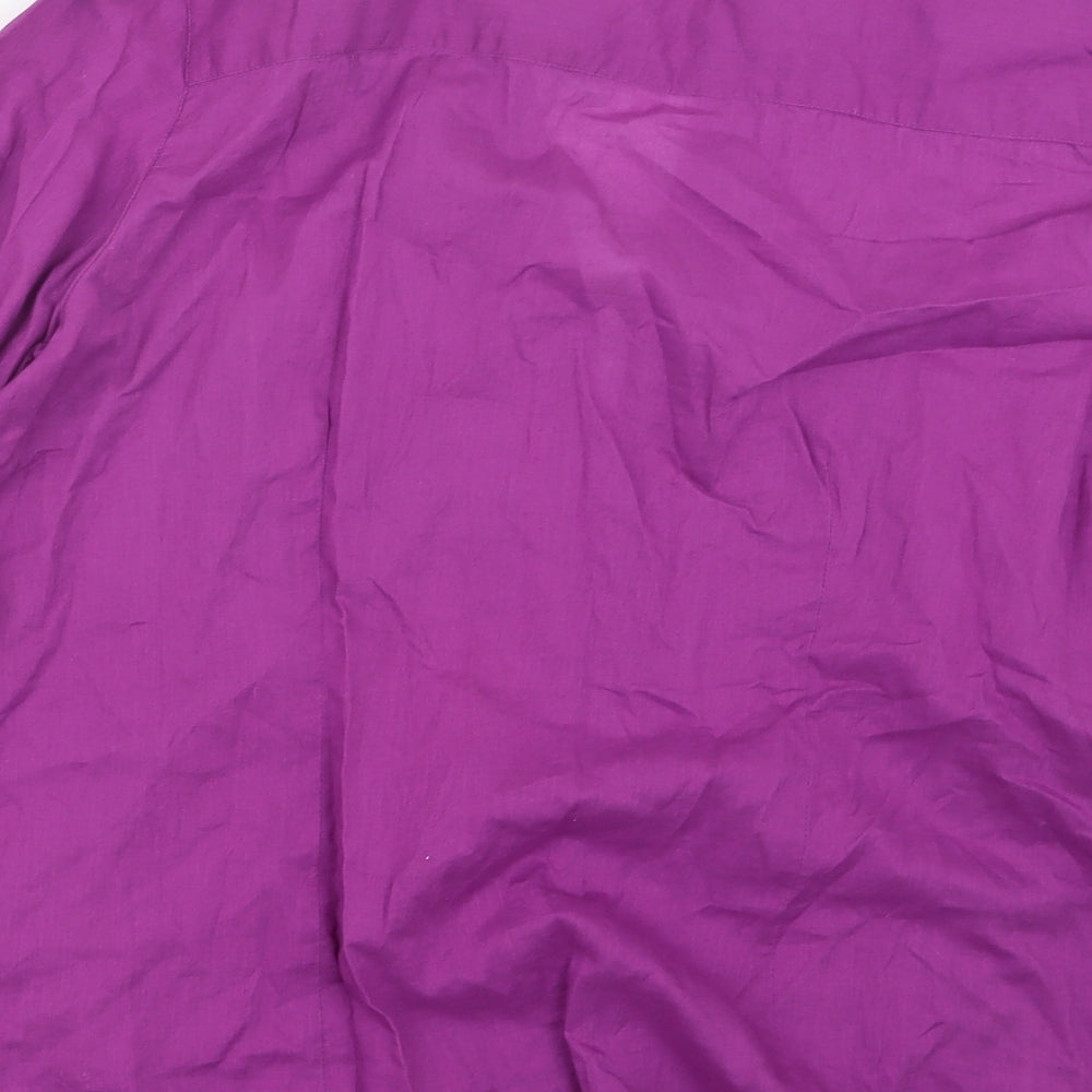 Maine Womens Purple   Basic Button-Up Size 14