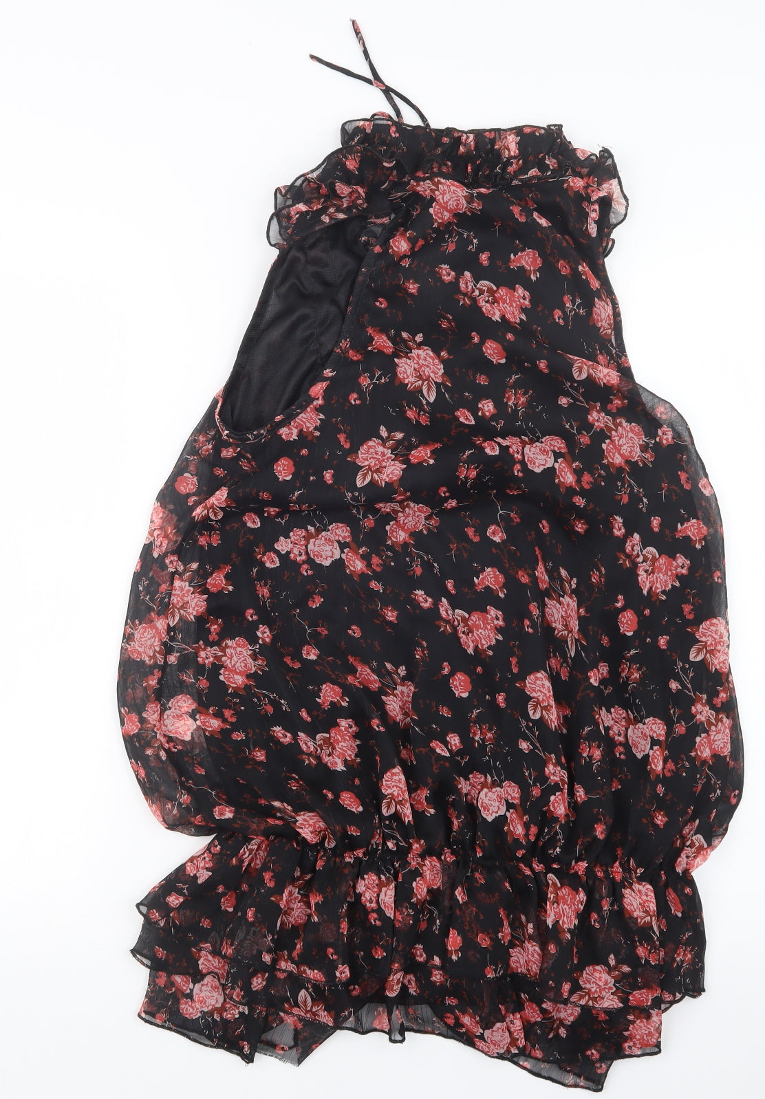 New Look Womens Black Floral  Mini  Size 10