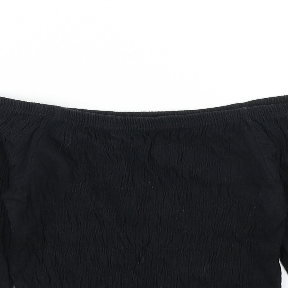 915 Generation Girls Black   Cropped T-Shirt Size 10-11 Years