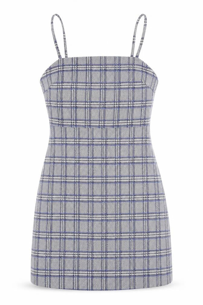 Primark Womens Blue Plaid  Bodycon  Size 4