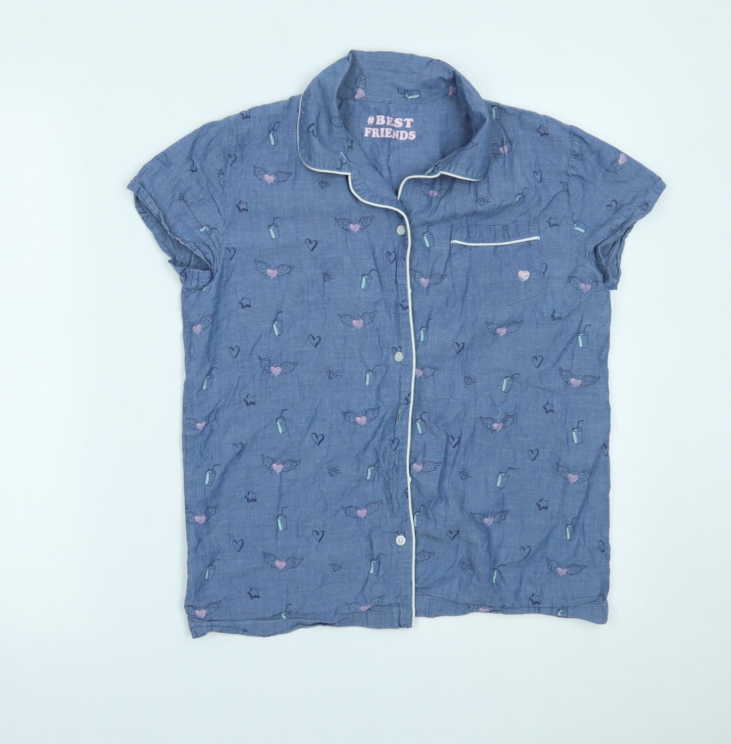 Matalan Girls Blue   Top Pyjama Top Size 14 Years