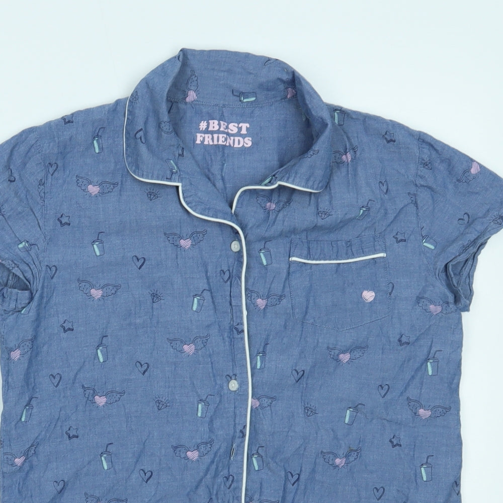 Matalan Girls Blue   Top Pyjama Top Size 14 Years