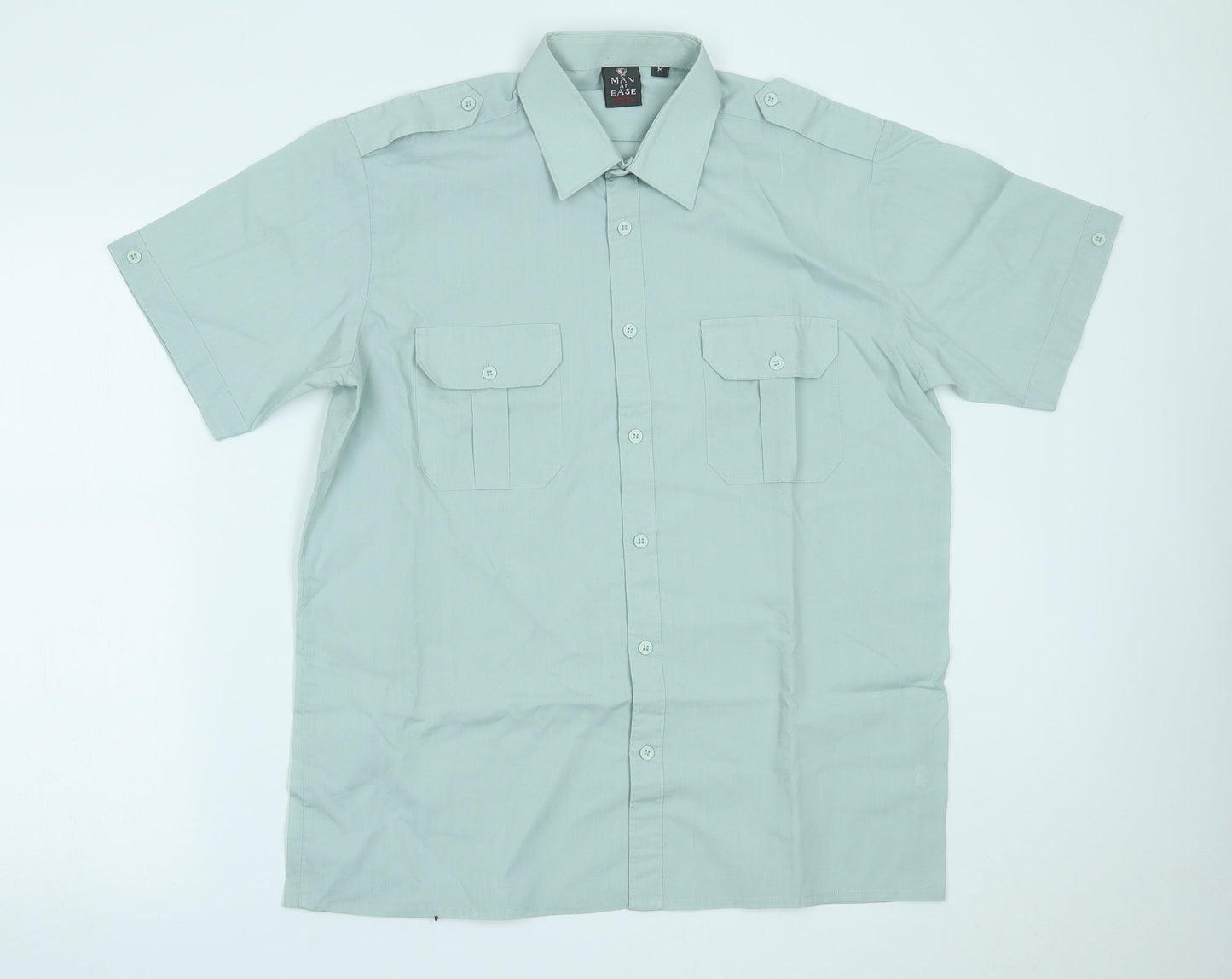 Man at ease Mens Green    Button-Up Size M