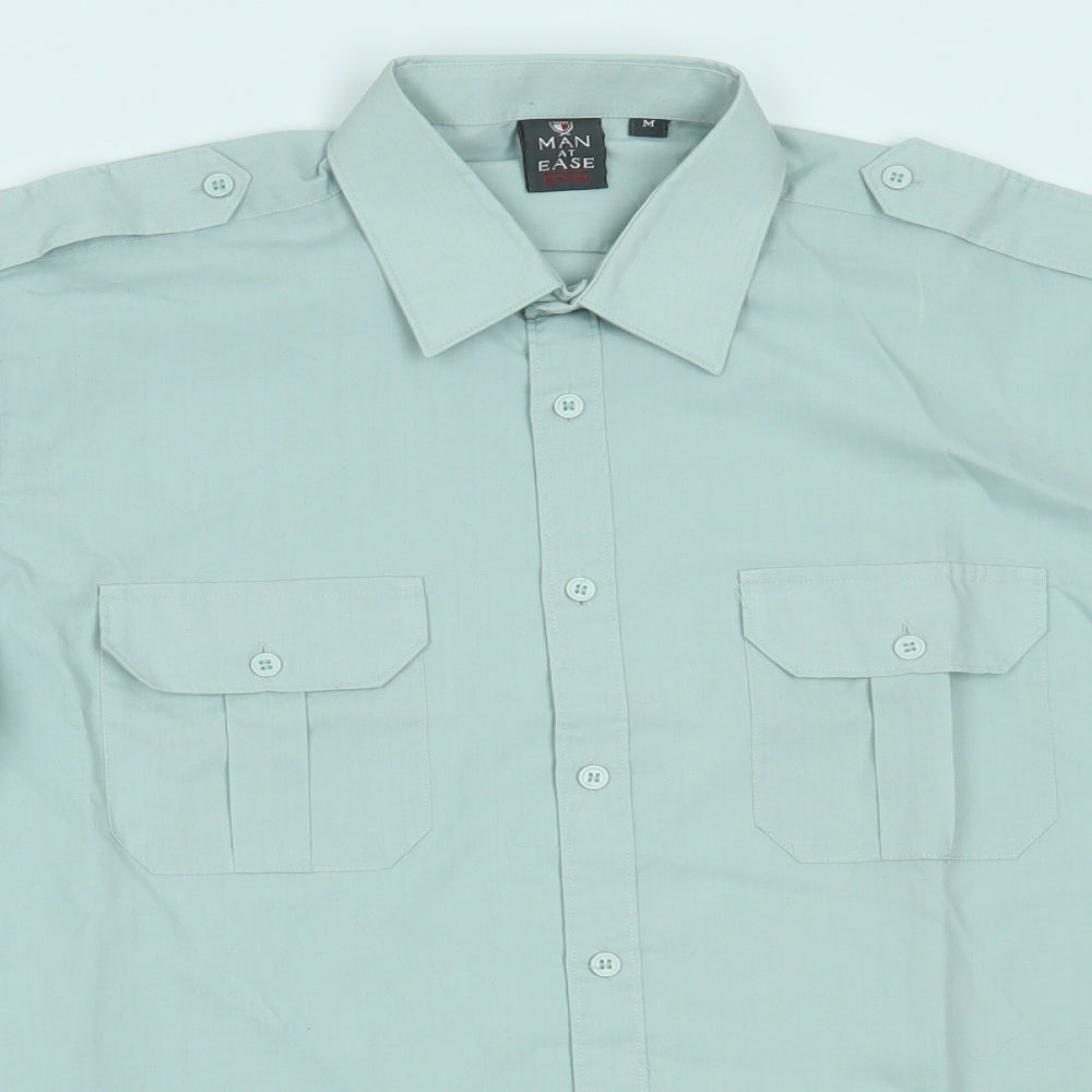 Man at ease Mens Green    Button-Up Size M