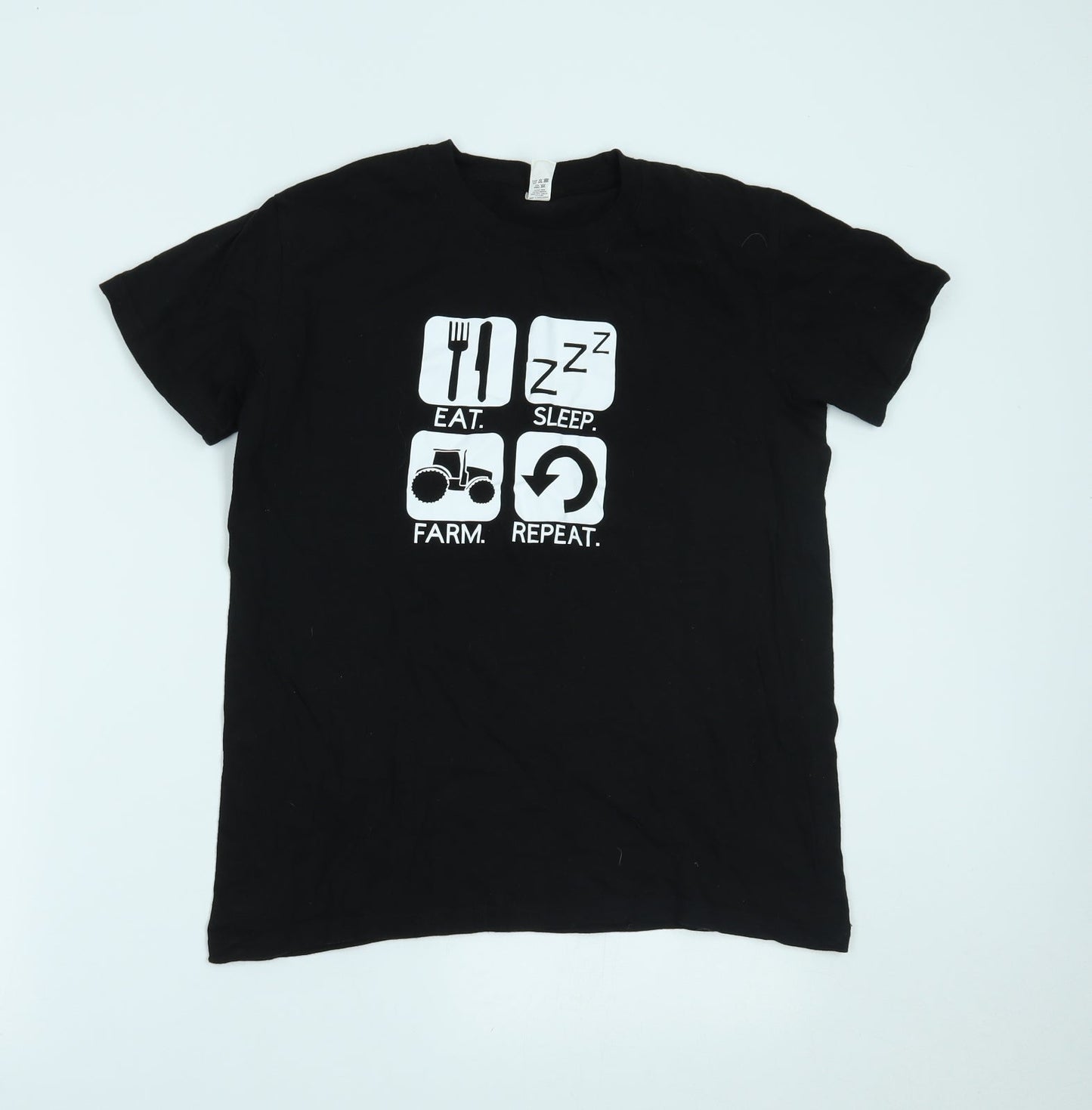 Club Mens Black    T-Shirt Size S