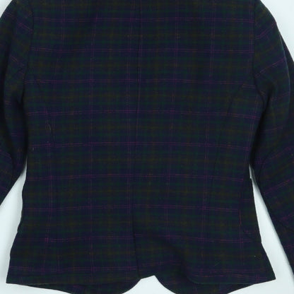Primark Womens Blue Plaid  Jacket Blazer Size 6