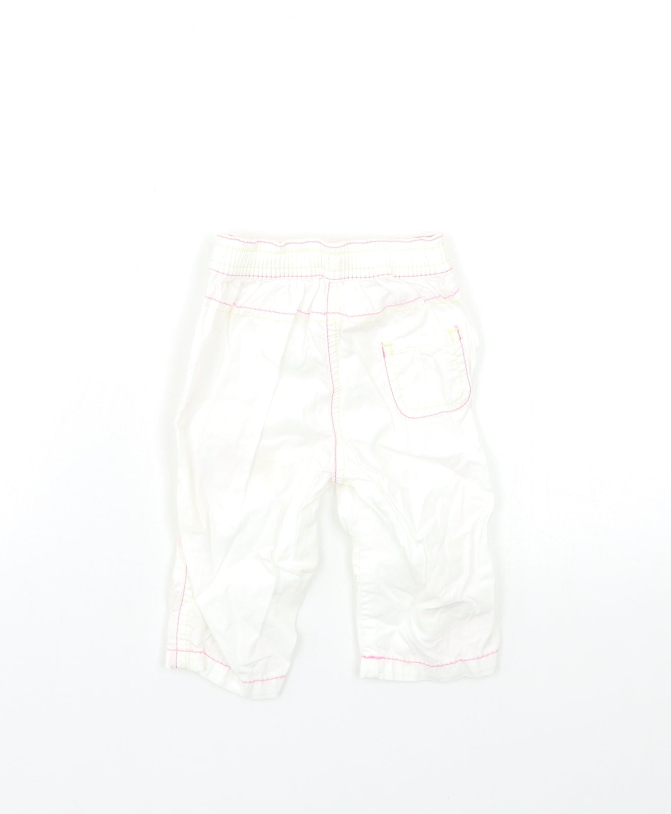 George Baby White   Cargo Trousers Size 3-6 Months