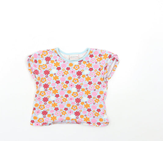 NEXT Baby Pink Floral  Basic T-Shirt Size 18-24 Months