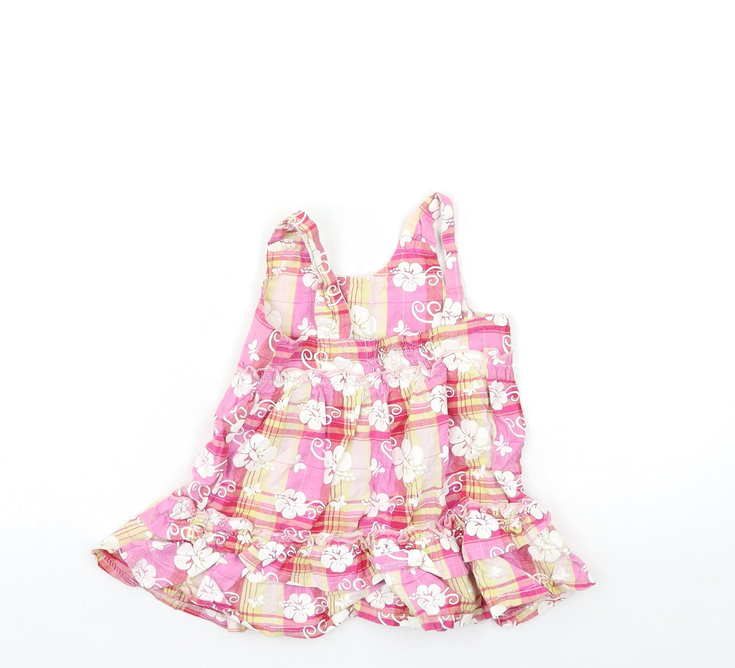 Preworn Baby Pink Check  Shirt Dress  Size 12-18 Months