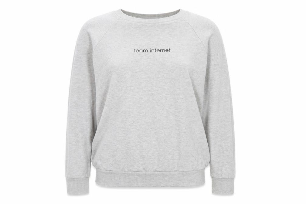 H&M Womens Grey   Pullover Sweatshirt Size M  - team internet