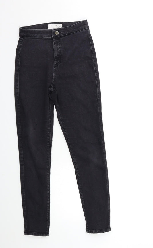 Topshop Womens Black  Denim Skinny Jeans Size 28 in L30 in