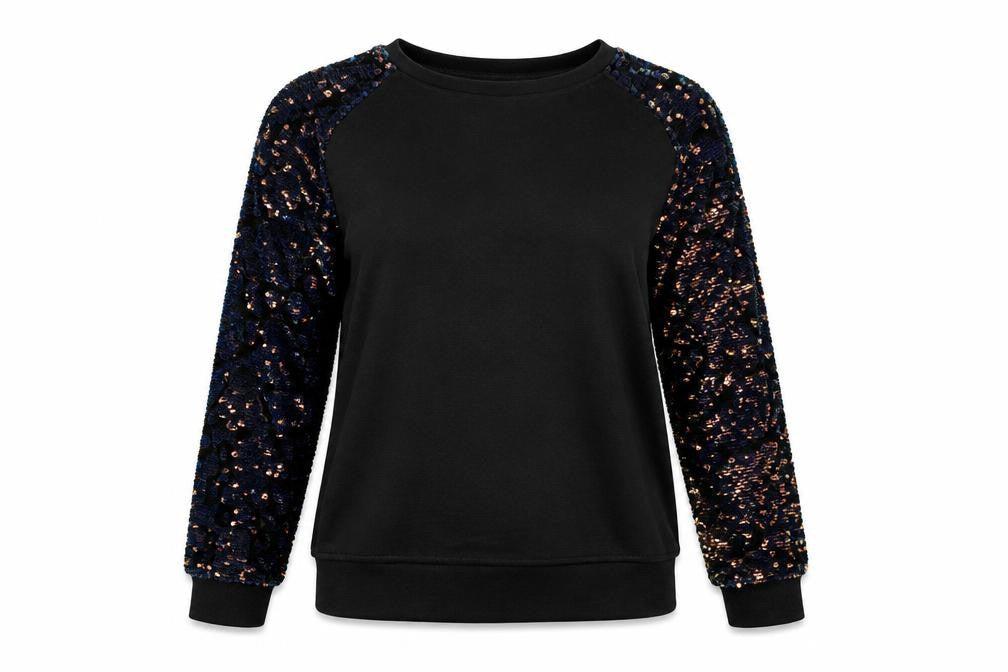 F&F Womens Black   Pullover Sweatshirt Size 6