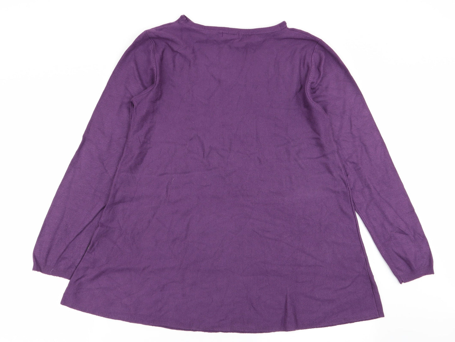 Roman Womens Purple   Basic T-Shirt Size 12