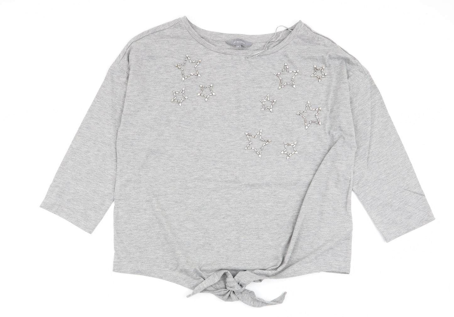 Principles Womens Grey   Basic T-Shirt Size 16