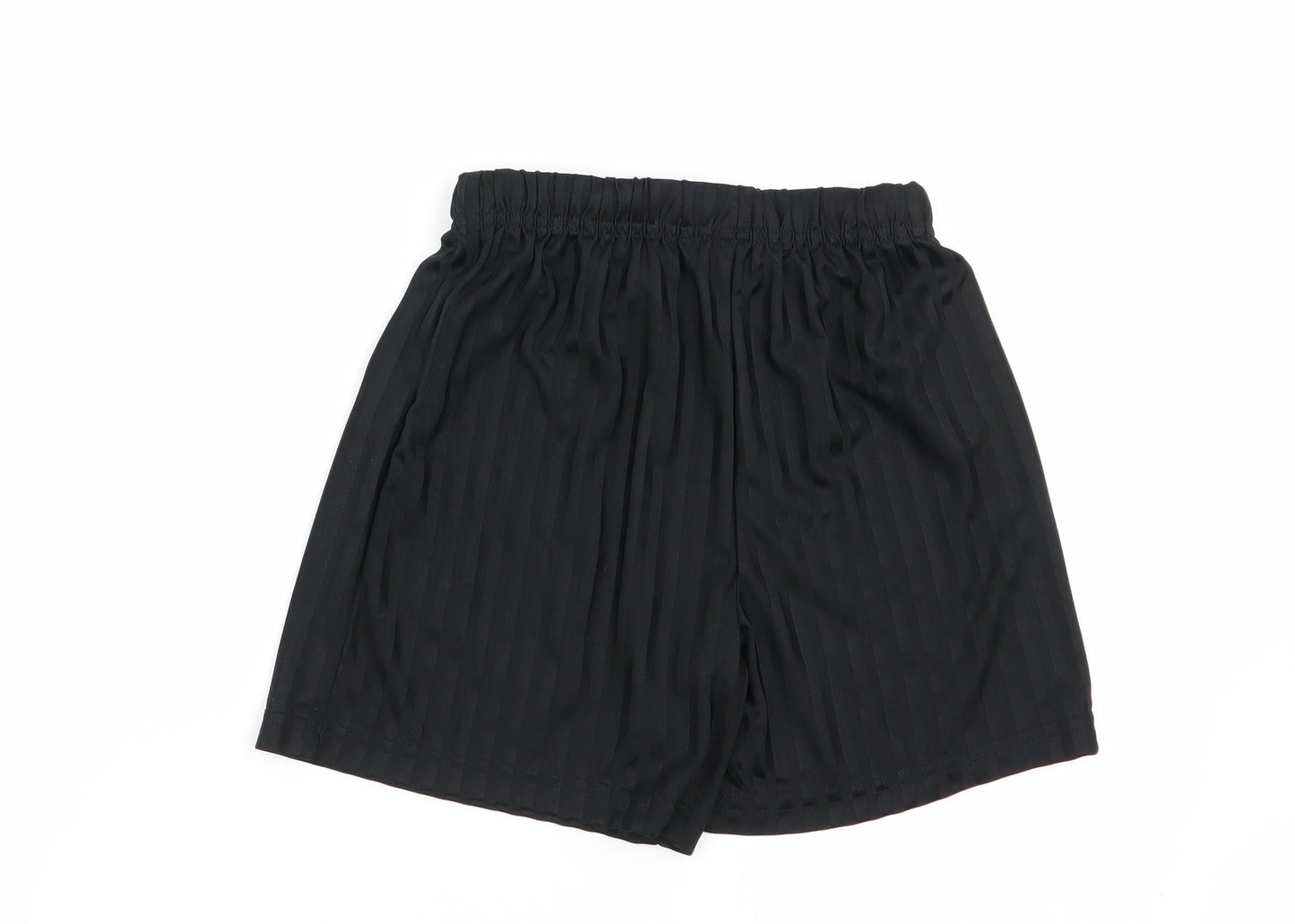 schoolqear Boys Black Striped  Sweat Shorts Size 8 Years