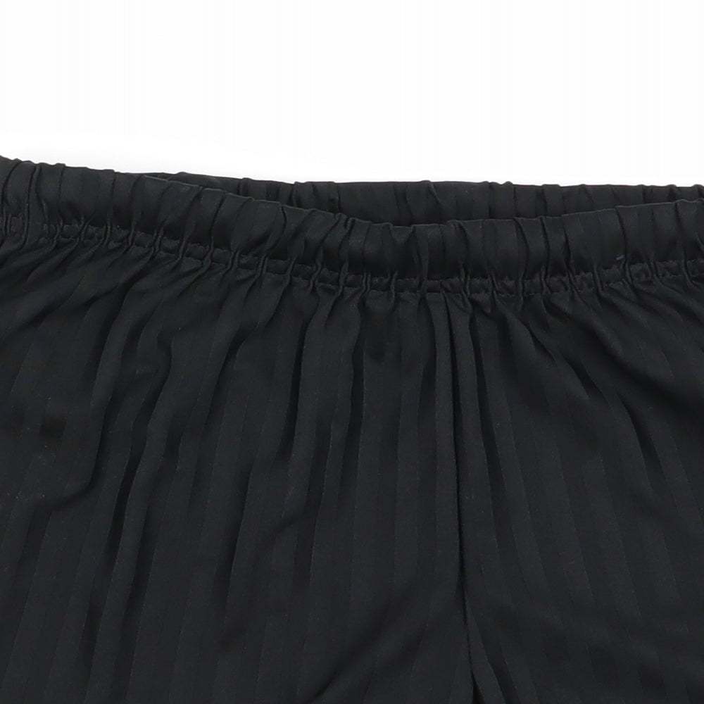 schoolqear Boys Black Striped  Sweat Shorts Size 8 Years