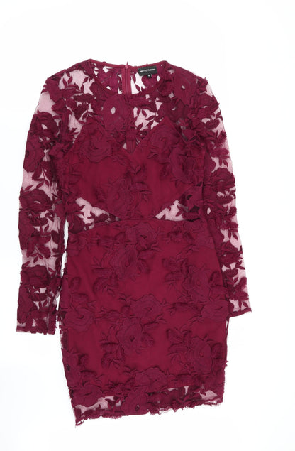 Preloved PLT Womens Purple Floral  A-Line  Size 10 - Front