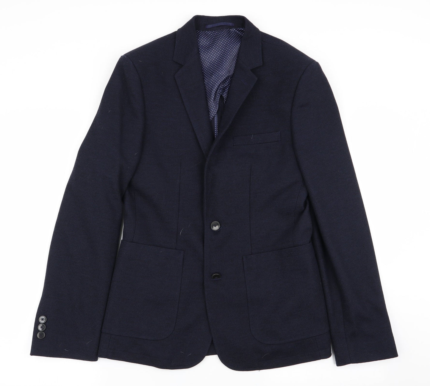 Easy Mens Blue   Jacket Blazer Size S