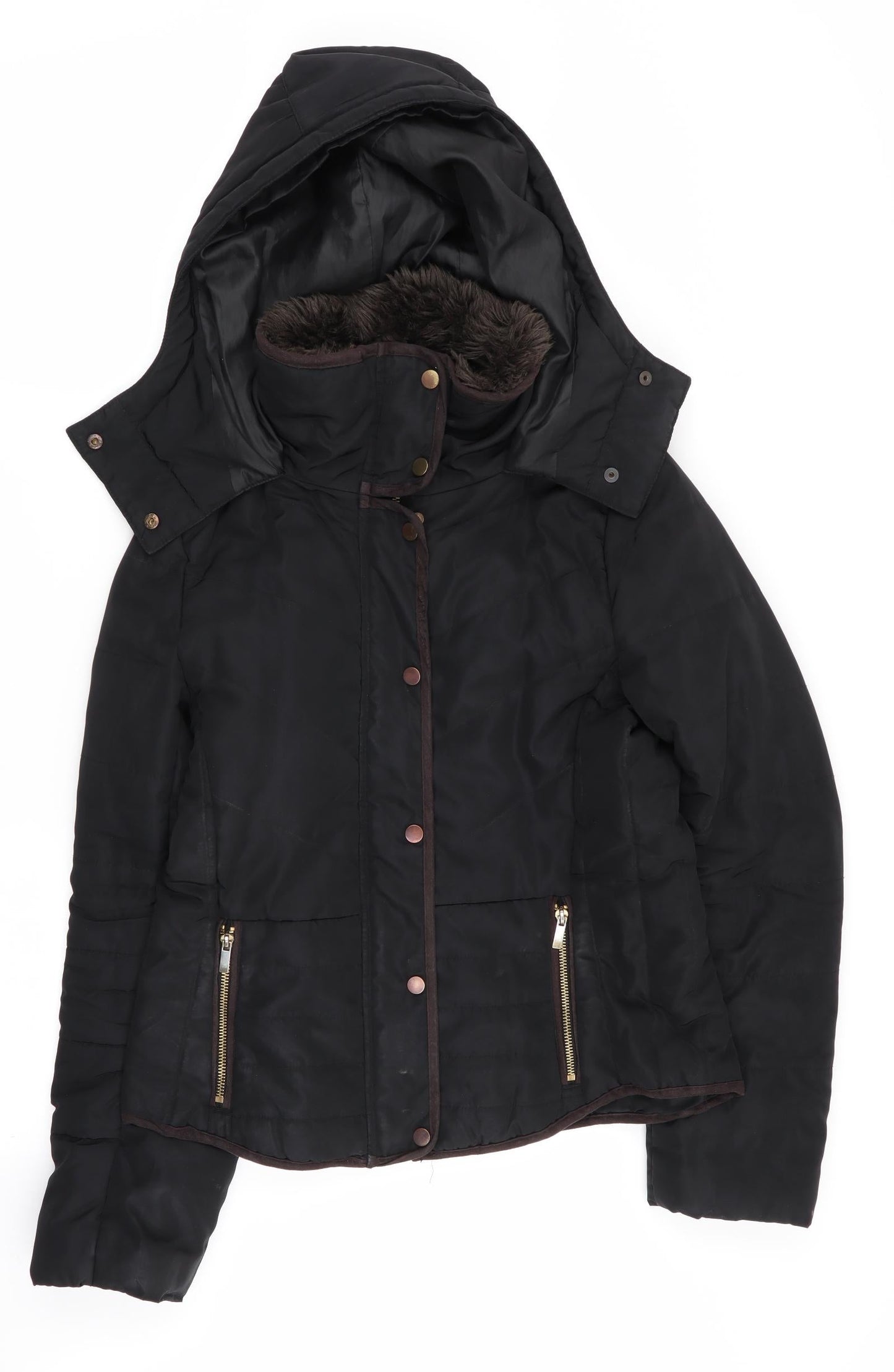 H&M Womens Black   Parka Coat Size 8