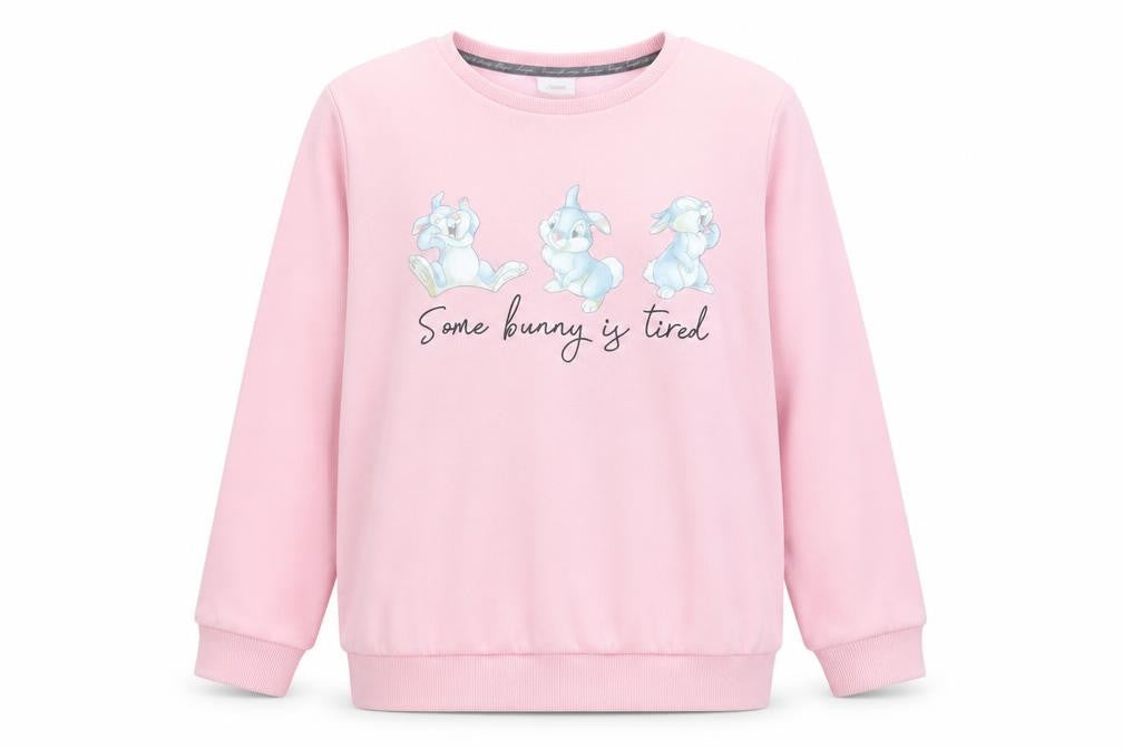 Disney Womens Pink Animal Print  Pullover Jumper Size XS