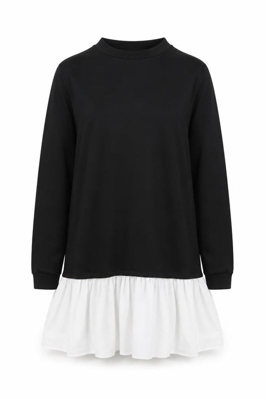 PRETTYLITTLETHING Womens Black   Jumper Dress  Size 4