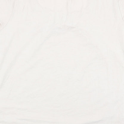 Preloved Preworn Womens Beige   Basic T-Shirt Size 14 - Label